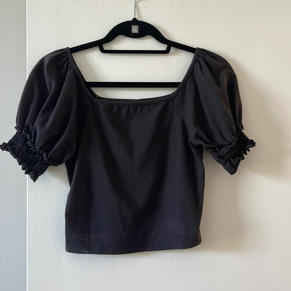 Square neck knit top